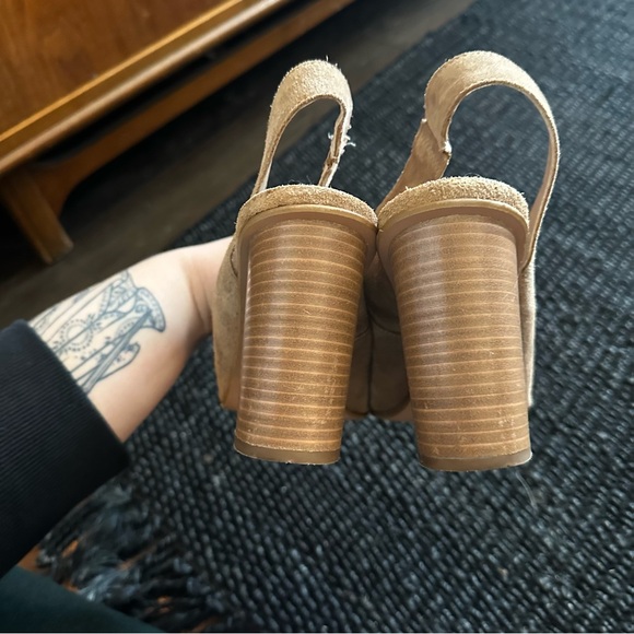 Asos Tan Suede Sling Back Heel - Picture 4 of 9
